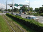 Trambedding en grote lanen in Zagreb